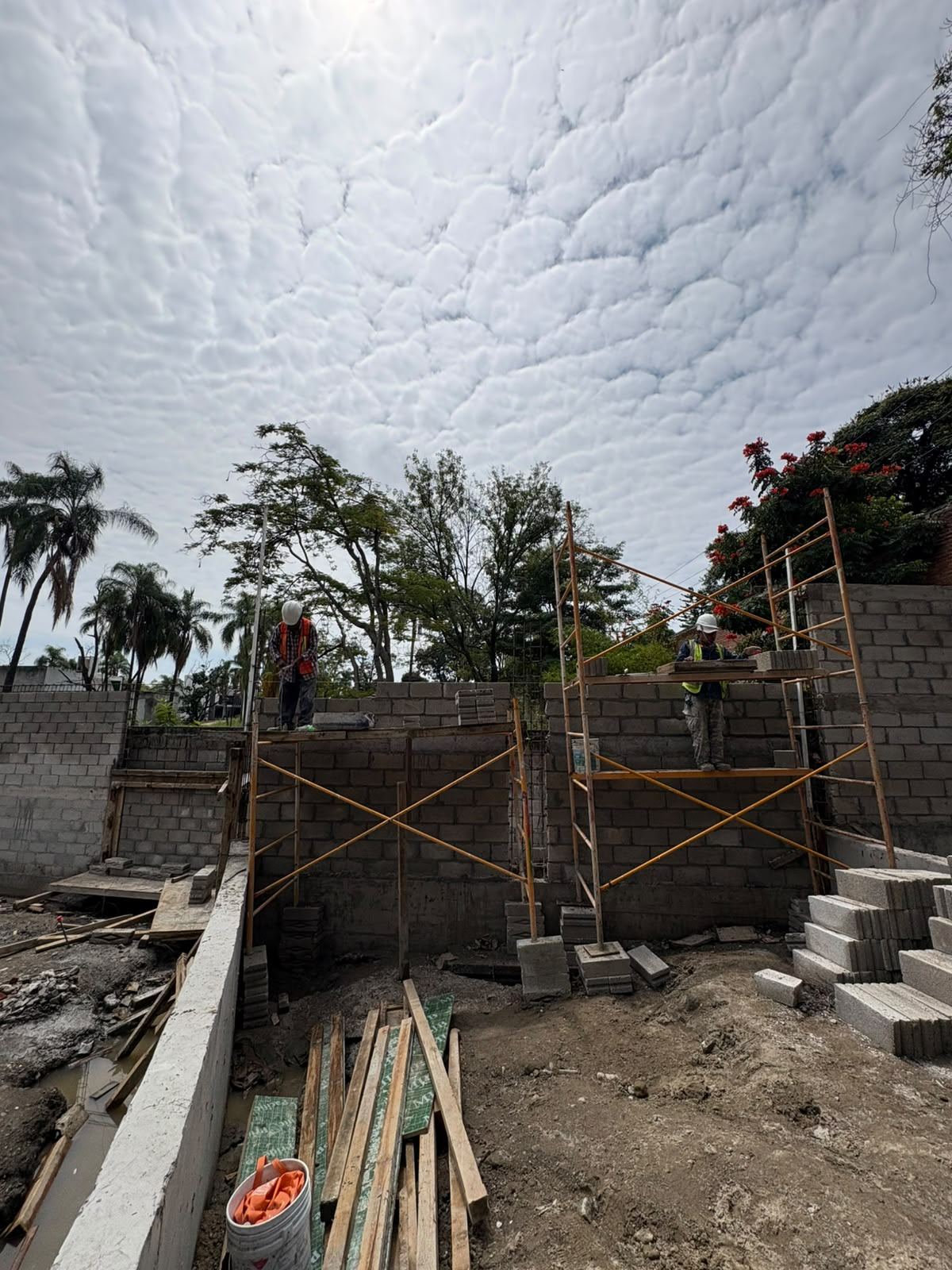 Trabajo de obra en la etapa 5, fotografía 1